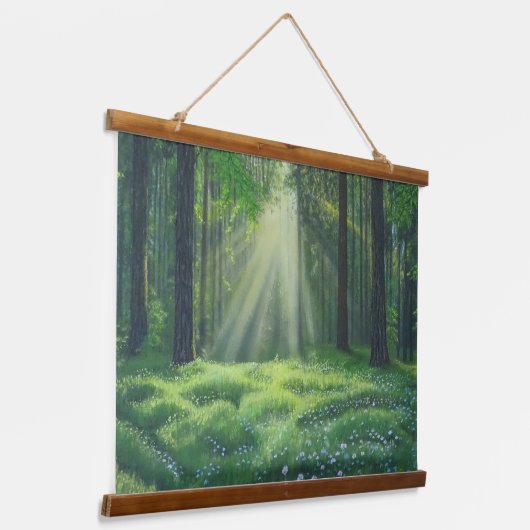 "De ochtend is gebroken" Hangend Wandkleed (Gebogen)