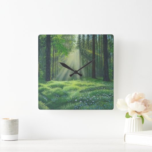 "De ochtend is gebroken" Vierkante Klok (Huis)