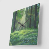 "De ochtend is gebroken" Vierkante Klok (Hoek)