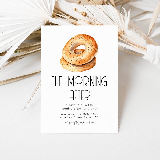 De ochtend na bruiloft brunch uitnodiging
