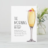 De ochtend na bruiloft brunch uitnodiging (Staand voorkant)