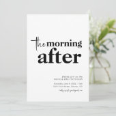 De ochtend na bruiloft brunch uitnodiging (Staand voorkant)