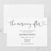 De ochtend na bruiloft brunch uitnodiging (Voorkant / Achterkant)