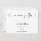 De ochtend na bruiloft brunch uitnodiging (Voorkant)