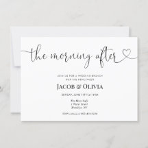 De ochtend na bruiloft brunch uitnodiging