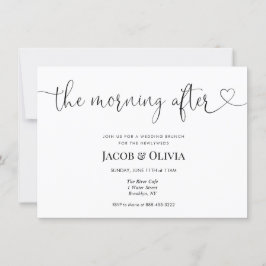 De ochtend na bruiloft brunch uitnodiging