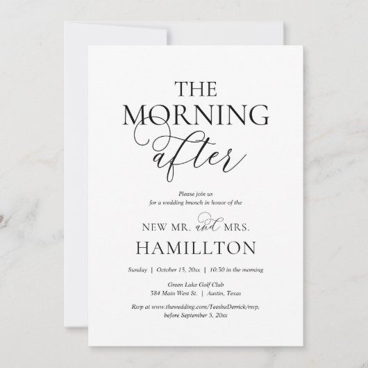 De ochtend na de bruiloft Brunch Celebration Kaart (Voorkant)