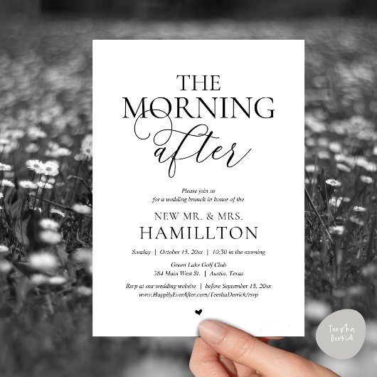 De ochtend na de bruiloft Brunch Celebration Kaart