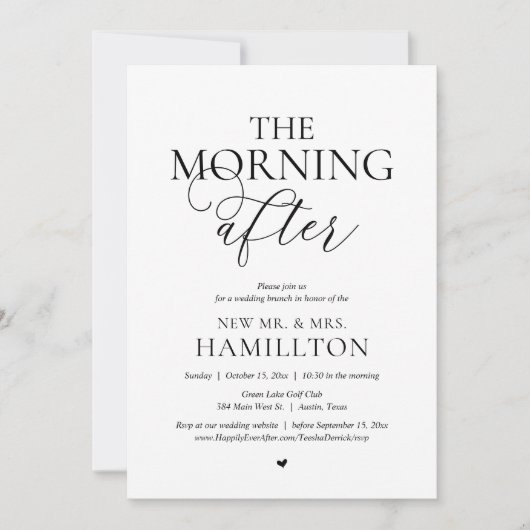 De ochtend na de bruiloft Brunch Celebration Kaart (Voorkant)