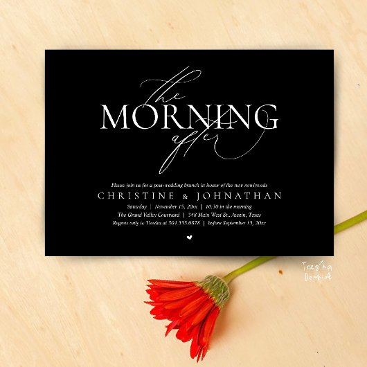 De ochtend na de bruiloft Brunch Elopement Kaart