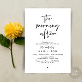 De ochtend na de bruiloft, brunch kaart