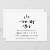 De ochtend na de bruiloft Brunch Uitnodiging (Voorkant / Achterkant)