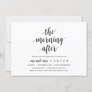 De ochtend na de bruiloft Brunch Uitnodiging