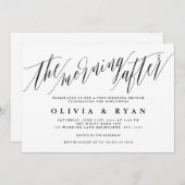 De ochtend na de bruiloft brunch uitnodiging (Voorkant / Achterkant)