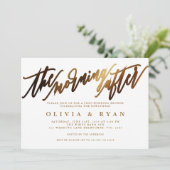 De ochtend na de bruiloft brunch uitnodiging (Staand voorkant)