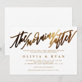 De ochtend na de bruiloft brunch uitnodiging (Voorkant / Achterkant)