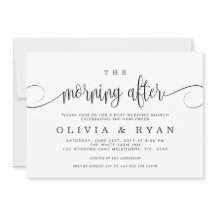De ochtend na de bruiloft brunch uitnodiging