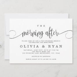 De ochtend na de bruiloft brunch uitnodiging