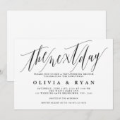 De ochtend na de bruiloft brunch uitnodiging (Voorkant / Achterkant)