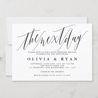 De ochtend na de bruiloft brunch uitnodiging