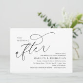 De ochtend na de bruiloft, brunch viering kaart (Staand voorkant)