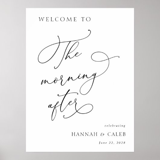 De ochtend na de bruiloft Brunch Welkom Poster (Voorkant)
