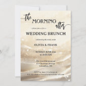 De ochtend na de gouden sprankelende bruiloftsbrun kaart (Voorkant)