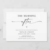 De ochtend na de minimalistische post-bruiloft Bru Kaart (Voorkant)