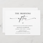 De ochtend na de minimalistische post-bruiloft Bru Kaart (Voorkant / Achterkant)