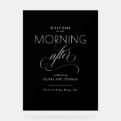 De ochtend na de zwarte bruiloft welkom acryl bord (Voorkant)