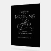 De ochtend na de zwarte bruiloft welkom acryl bord (Hoek)