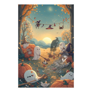 De Ochtend Na Halloween - Een Spookachtig Verhaal Foto Afdruk
