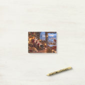 De ochtend na Kerstman en rendieren Post-it® Notes (Op bureau)