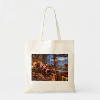 De ochtend na Kerstman en rendieren Tote Bag