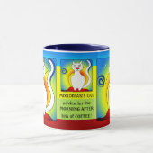 De ochtend na Mondriaan Funny Cat Mok (Midden)