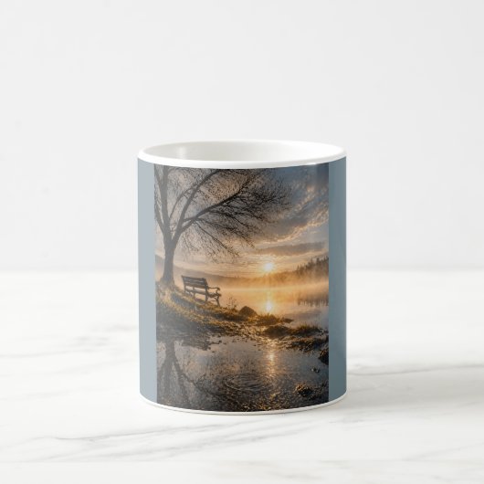 “De Ochtend, Ongesproken” Serene Sunrise Mok (Center)