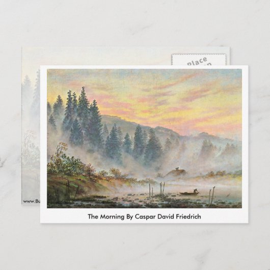 De ochtend van Caspar David Friedrich Briefkaart (Voorkant / Achterkant)
