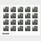 De ochtend van de executie van de Streltsy Vierkante Sticker (Vel)