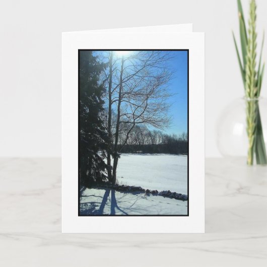 De Ochtend van de winter Feestdagen Kaart (Voorkant)