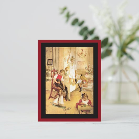 De Ochtend van Kerstmis Feestdagenkaart (Staand voorkant)