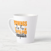 De ochtenden zijn voor koffie en denkwerk latte mok (Linkerhoek)