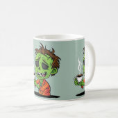 De ochtenden zijn voor zombies koffiemok (Voorkant rechts)