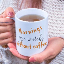 De ochtenden zijn witchy witte Halloween koffie Mo Koffiemok