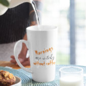 De ochtenden zijn witte Halloween Latte Mok