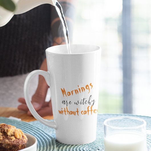 De ochtenden zijn witte Halloween Latte Mok