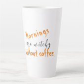 De ochtenden zijn witte Halloween Latte Mok (Voorkant)