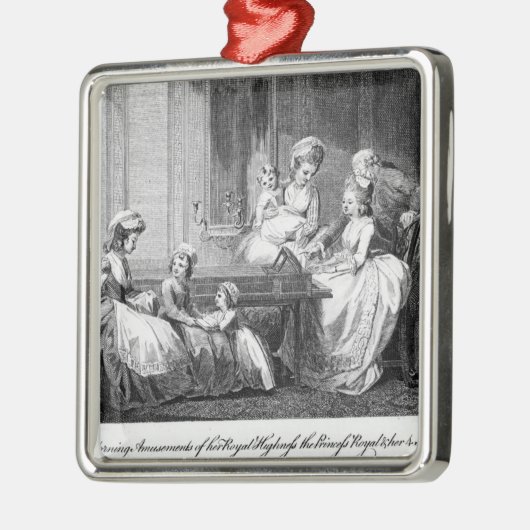 De ochtendfeestdagen van de koninklijke familie metalen ornament (Links)