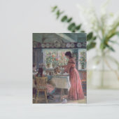 De Ochtendkoffie gieten, 1906 Briefkaart (Staand voorkant)