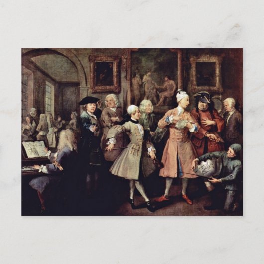 De ochtendreceptie door Hogarth William Briefkaart (Voorkant)