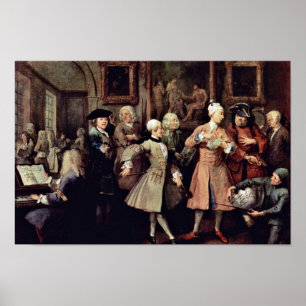 De ochtendreceptie door Hogarth William Poster